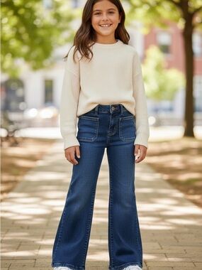 abercrombie kids Dark Blue Flare Jeans